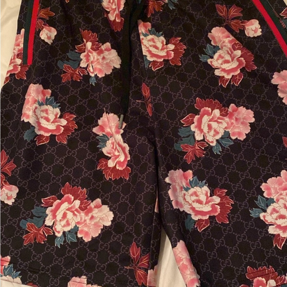 Gucci Pink and Red Floral Shorts